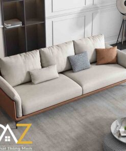 Sofa da kết hợp nỉ AZ-01sofa da ket hop ni AZ 01