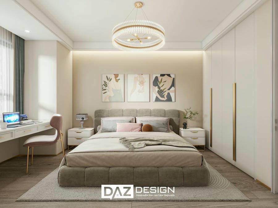 Nội thất phòng ngủ ấm áp