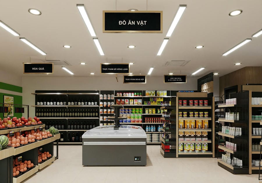 Thi Công Nội Thất Siêu Thị