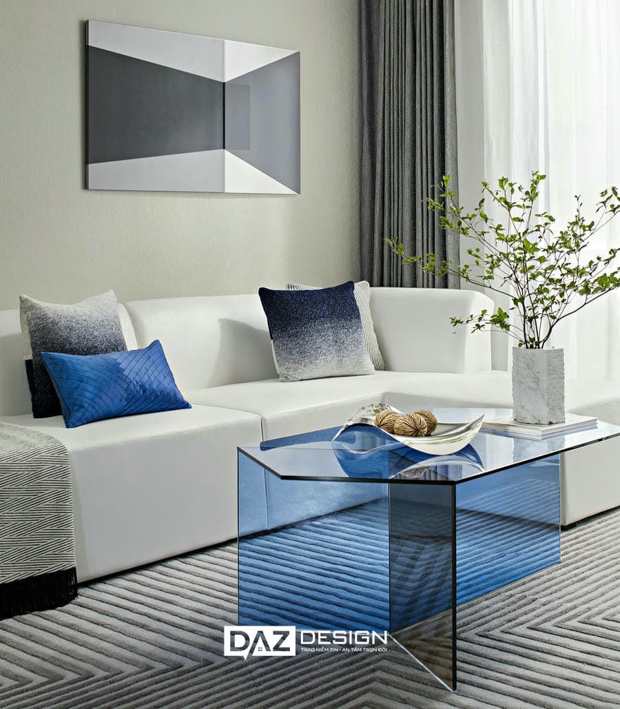 Nội thất phòng khách với điểm nhấn từ tranh nghệ thuật