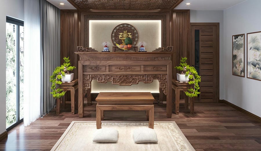 Bàn Thờ Gỗ óc Chó