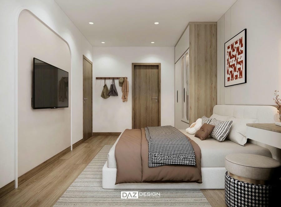 Thiết Kế Nội Thất Căn Hộ Chung Cư 2pn +1 Dt 99m2 Toà W2 The Wisteria Hoài Đức 11