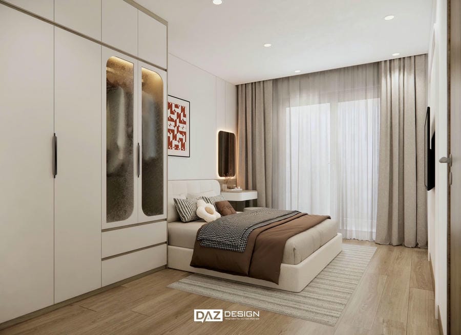 Thiết Kế Nội Thất Căn Hộ Chung Cư 2pn +1 Dt 99m2 Toà W2 The Wisteria Hoài Đức 12