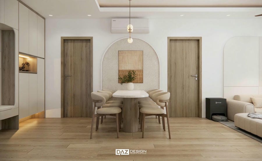 Thiết Kế Nội Thất Căn Hộ Chung Cư 2pn +1 Dt 99m2 Toà W2 The Wisteria Hoài Đức 14