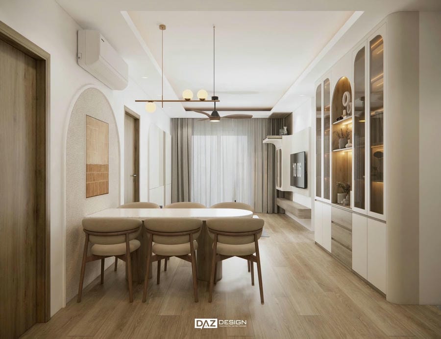 Thiết Kế Nội Thất Căn Hộ Chung Cư 2pn +1 Dt 99m2 Toà W2 The Wisteria Hoài Đức 5