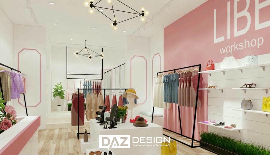 Các mẫu thiết kế nội thất shop thời trang được ưa chuộng
