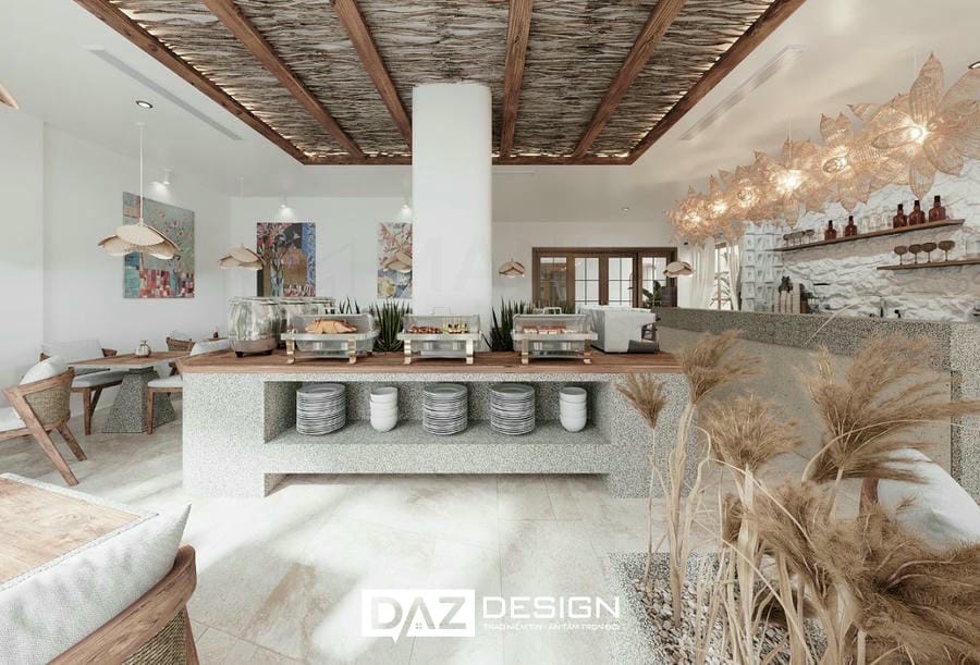 Thiết Kế Nội Thất Nhà Hàng Phong Cách Rustic