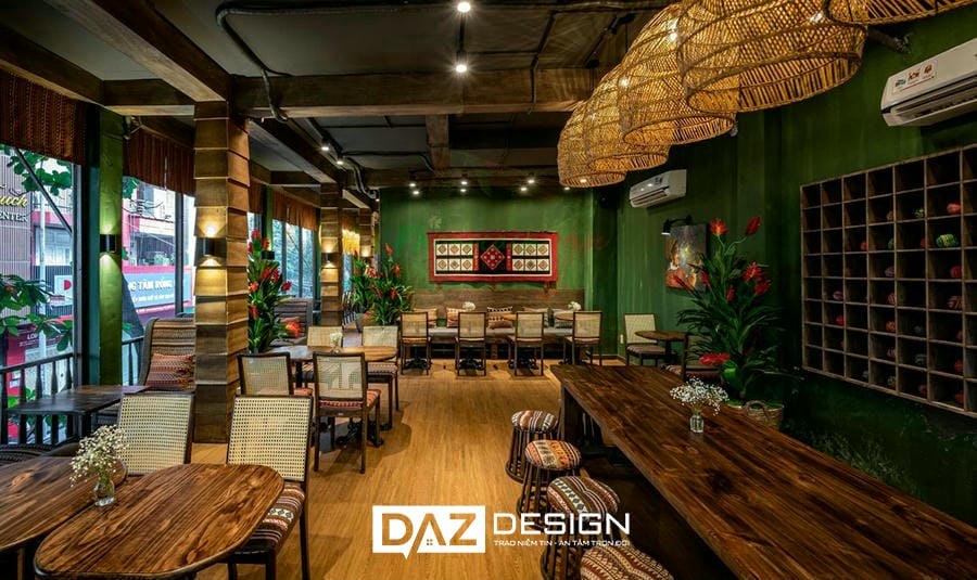 Thiết Kế Nội Thất Nhà Hàng Phong Cách Rustic